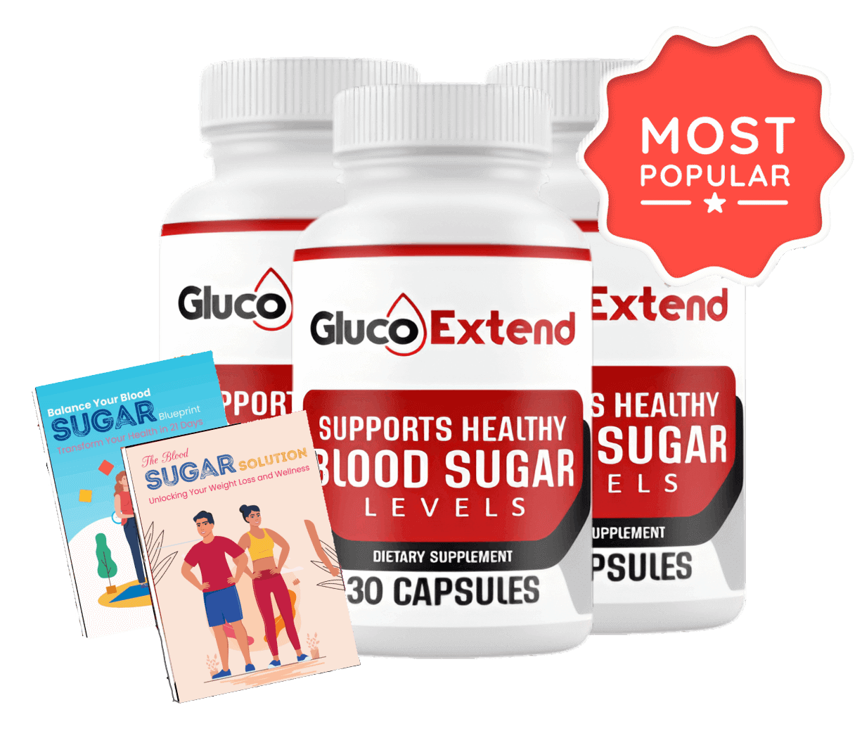 Gluco Extend 3 bottles with bonuses - 90 day supply
